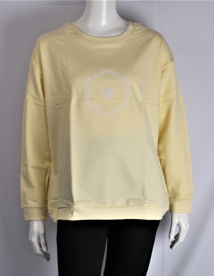 Alice & Lily sweatshirt w embroidered queen bee yellow  STYLE : AL-QB/SS/YEL image 0